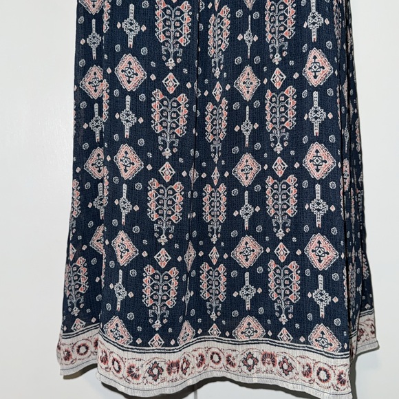 Hollister Mini Slip Dress w Boho Print Navy Blue Women’s S Small - Picture 6 of 14